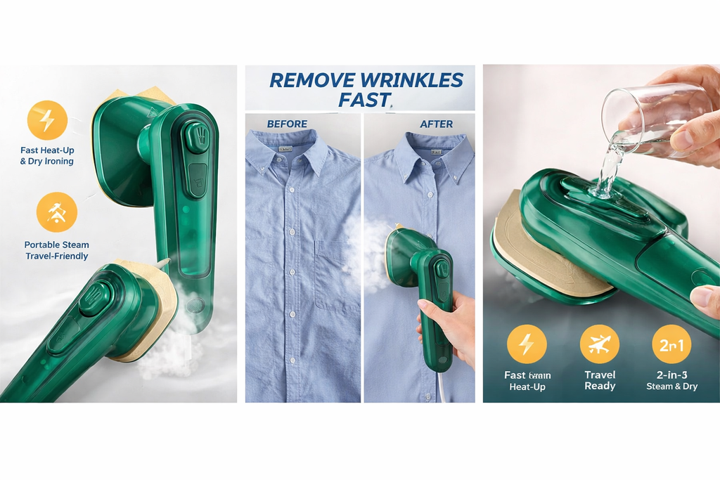 Mini Steam Iron – Fast Heat & Travel Ready